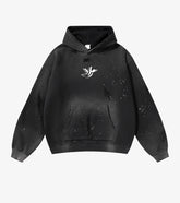 Unisex Vintage Wash Frayed Fleece Hoodie