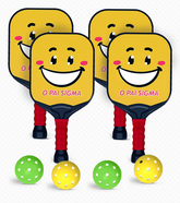 Pickleball Racket Set of 4 with Lightweight High-Elastic for Family Fun