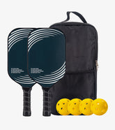 Pickleball Paddle Set- Glass Fiber Surface, 2 Shots, 4 Pickle Ball & Paddle Cover Bag