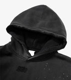 Unisex Vintage Wash Frayed Fleece Hoodie