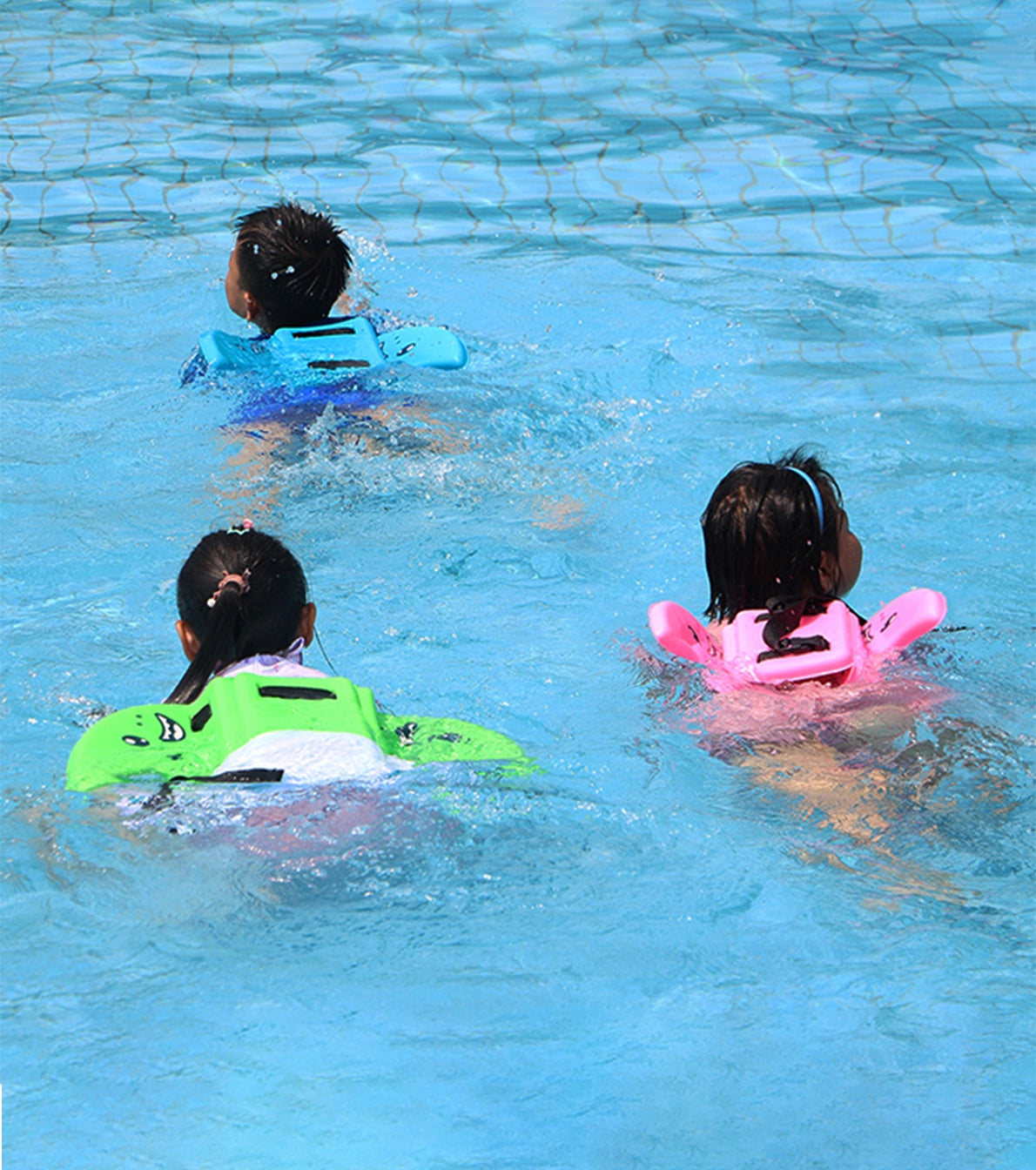 Children swimming training shark fin back floating board- set of 3