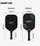 Pickleball Paddle Set- Glass Fiber Surface, 2 Shots, 4 Pickle Ball & Paddle Cover Bag