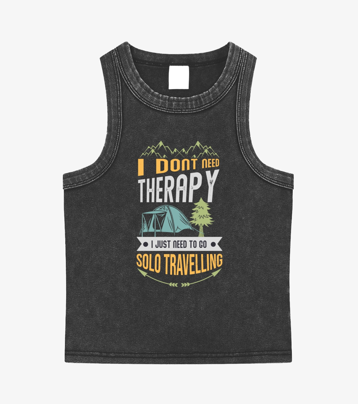 Solo Travelling Snow Washed Tank Top