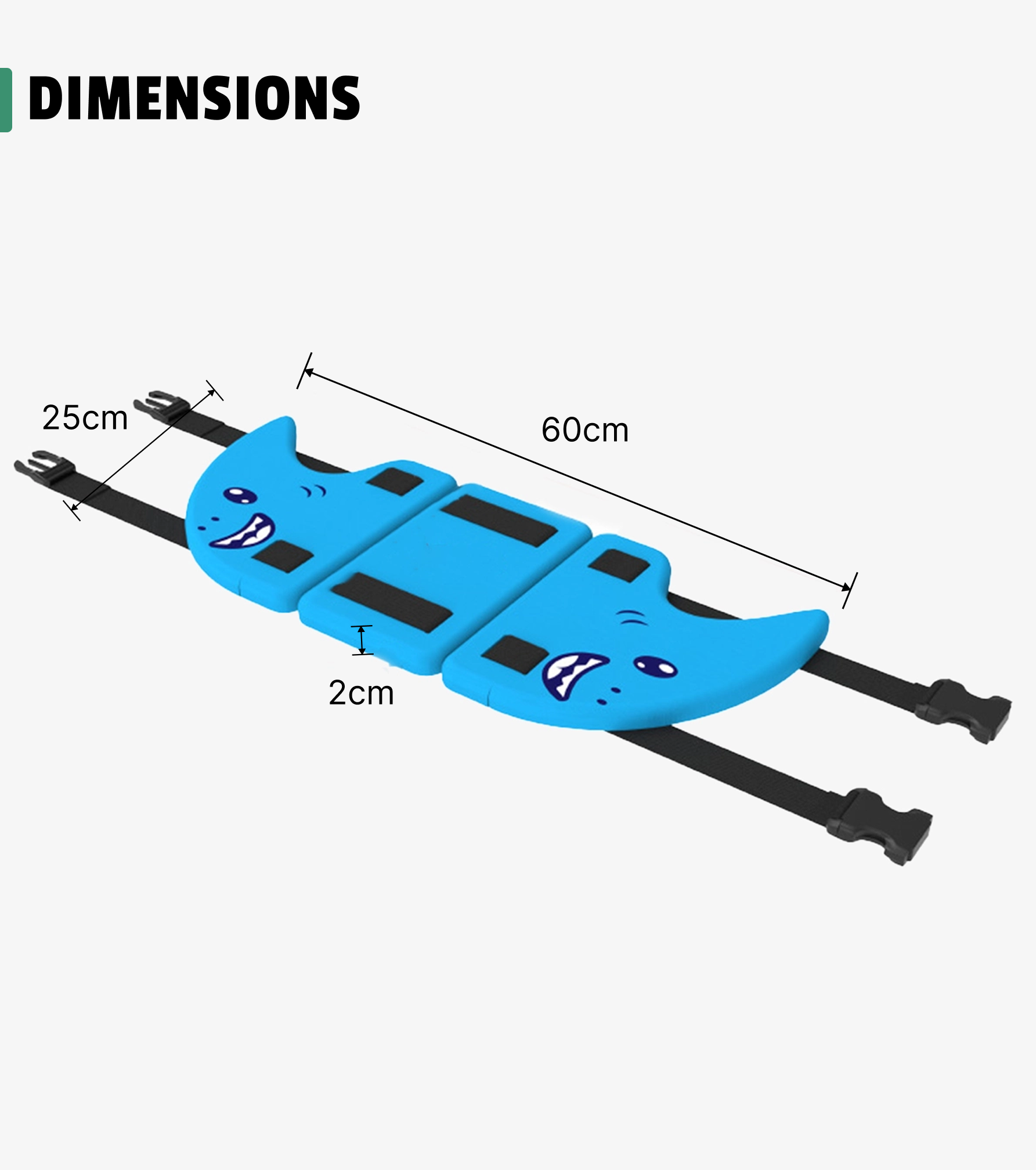 Children swimming training shark fin back floating board- set of 3